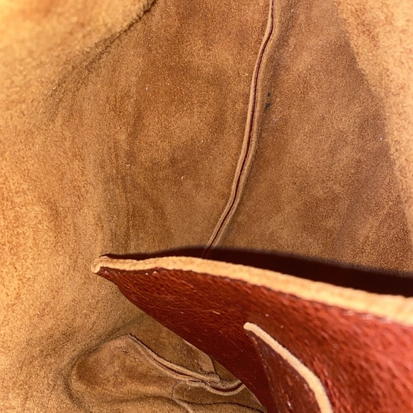 Portland leather goods ALMOST PERFECT' MEDIUM CROSSBODY TOTE cognac - Picture 10 of 16